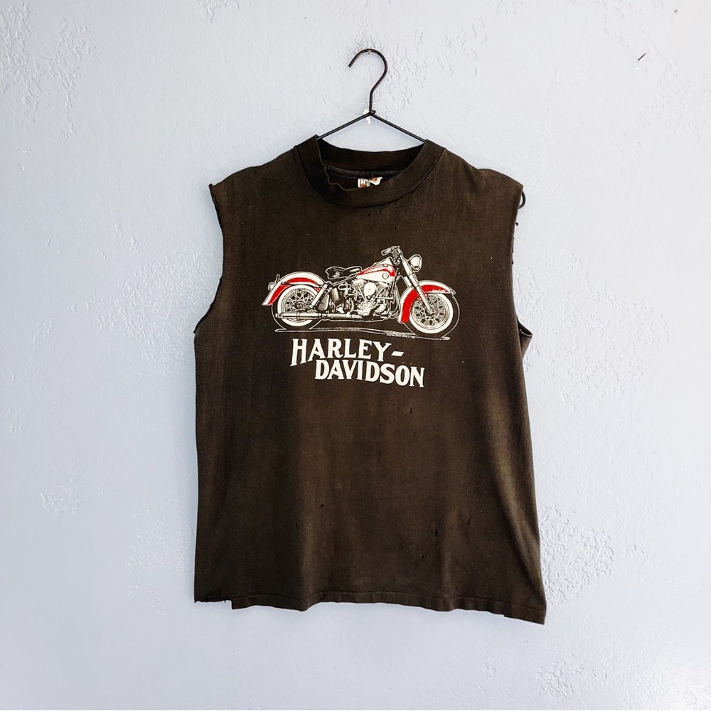 Harley Davidson 1980s Vintage Tank Tee Medium